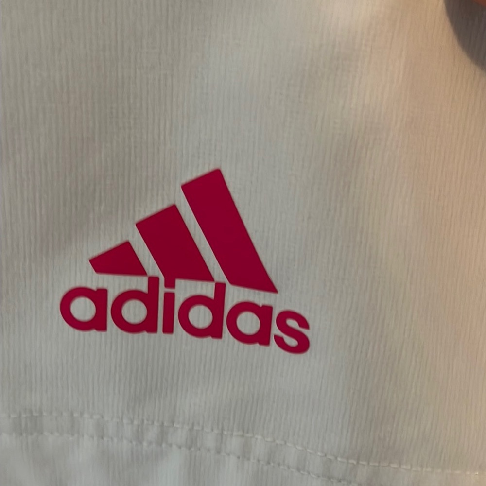 Adidas Men’s White Athletic Shorts with Logo - Picture 3 of 3